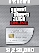 Grand Theft Auto Online: Great White Shark Cash Card - 1250000 PC Rockstar Key EUROPE