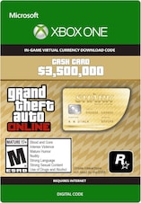 Grand Theft Auto Online: The Whale Shark Cash Card - 3500000 $ Xbox Live Key GLOBAL