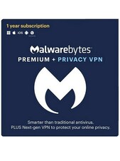 Malwarebytes Premium + Privacy VPN - PC 4 Devices 1 an Malwarebytes Anti Malware Clé GLOBAL