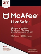 McAfee Livesafe - 1 an Clé GLOBAL