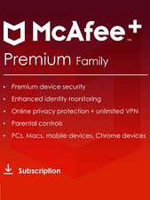 McAfee+ - Premium PC, Android, IOS 1 anno McAfee Chiave GLOBALE