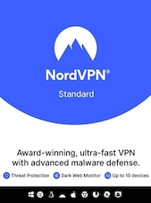 NordVPN Standard VPN Service PC, Android, Mac, iOS 10 dispozitive 1 lună NordVPN Cheie GLOBAL