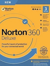 Norton 360 - Deluxe PC, Android, Mac, iOS 1 año NortonLifeLock Clave ESTADOS UNIDOS