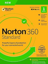 Norton 360 - Standard PC, Android, Mac, iOS 1 jaar NortonLifeLock Sleutel EUROPE