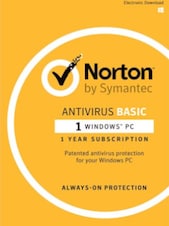 Norton AntiVirus Basic 1 Device 1 Year PC NortonLifeLock Key EUROPE NortonLifeLock Key EUROPE