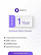 PureVPN - 10 Dispositivi 1 anno PureVPN Chiave GLOBALE