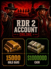 RDR 2 Account 15000 Gold Bars | $1000000 Cash | Red Dead Redemption Online PC Rockstar Account GLOBAL