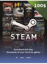 Steam Gift Card 100 CAD Steam Key CANADA