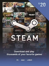 Steam Gift Card 20 USD Steam Key For USD Currency Only