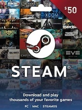Steam Gift Card 50 USD Steam Klucz Tylko dla waluty USD