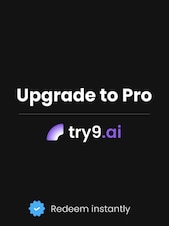 Try9 AI Upgrade to Pro 1 Maand try9.ai Sleutel GLOBAL