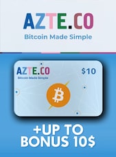 Azteco Bitcoin (Crypto) Lightning Voucher 10 USD Voucher + BONUS Azteco Schlüssel GLOBAL