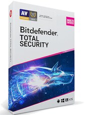 Bitdefender Total Security 2020 - PC, Android, Mac, iOS 3 Devices 1 rok Bitdefender Klucz EUROPA