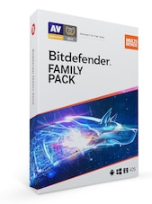 Bitdefender Total Security Family Pack 2023 - PC, Mac 1 Device 1 rok Bitdefender Klucz GLOBALNY