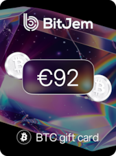 BitJem Crypto Gift Card Bitcoin 92 EUR BitJem Schlüssel GLOBAL