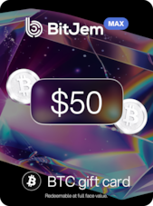 BitJem MAX Crypto Gift Card (BTC) 50 USD BitJem Key GLOBAL