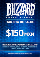Blizzard Gift Card 150 MXN Battle.net Key For MXN Currency Only