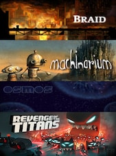 Braid + Machinarium + Osmos + Revenge of The Titans PC Steam Clé GLOBAL
