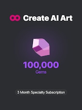 CreatePorn.com Speciality Subscription 100k Gems/Mo 3 měsíce Klíč CreatePorn GLOBÁLNÍ