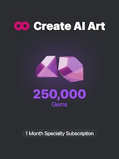 CreatePorn.com Speciality Subscription 250k Gems/Mo 1 Maand Sleutel CreatePorn GLOBAL