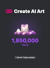 CreatePorn.com Subscription 1850k Gems/Mo 1 Maand Sleutel CreatePorn GLOBAL