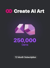 CreatePorn.com Subscription 250k Gems/Mo 12 miesięcy Klucz CreatePorn GLOBALNY