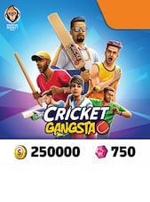 Cricket Gangsta Coin Pack - 250,000 + Gem Pack 750 IND Android, iOS Meplay Key INDIA
