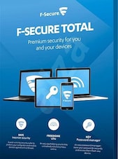 F-Secure Total (PC, Android, Mac) (10 Users, 2 Years)  - F-Secure Key - GLOBAL F-Secure Klíč GLOBÁLNÍ