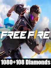 Garena Free Fire 1080+108 Diamonds GLOBAL