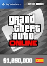 Grand Theft Auto Online: Great White Shark Cash Card - 1250000 $ PS4 PSN Klíč ŠPANĚLSKO