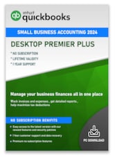 Intuit Quickbooks Desktop Pro - Premier Plus 2024 PC 1 Apparaat Levenslang Intuit Sleutel GLOBAL