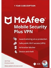 McAfee Mobile Security Plus VPN 1 zařízení 1 rok McAfee Klíč GLOBÁLNÍ
