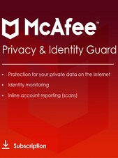 McAfee Privacy & Identity Guard - PC 1 Jahr McAfee Schlüssel GLOBAL