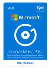 Microsoft Groove Music Pass 1 Month Subscription 1 mese Microsoft Store Chiave GLOBALE