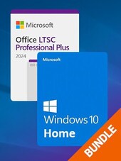 Microsoft Windows 10 Home & Microsoft Office 2024 LTSC Pro Plus Bundle (PC) - Microsoft Key - GLOBAL Microsoft Key GLOBAL