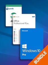 Microsoft Windows 10 Pro OEM & Office 2021 Pro Plus + Panda Dome Essential - PC 1 PC De por vida Microsoft Clave GLOBAL