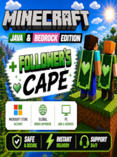 Minecraft: Java & Bedrock Edition + Founder's Cape PC Microsoft Store Account GLOBAL