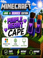 Minecraft: Java & Bedrock Edition + Purple Heart Cape PC Microsoft Store Account GLOBAL