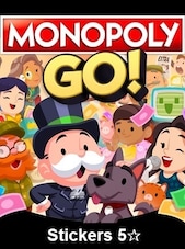 Monopoly Go Stickers - Naklejki 5-gwiazdkowe x 10 (bez złotej karty) MMOPIXEL Klucz GLOBALNY