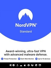 NordVPN Standard VPN Service PC, Android, Mac, iOS 10 eszköz 1 év NordVPN Kulcs GLOBÁLIS