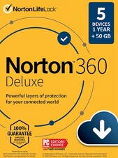 Norton 360 - Deluxe + 50 GB Cloud Storage PC, Android, Mac, iOS 15 luni NortonLifeLock Cheie GLOBAL