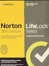 Norton 360 Deluxe + LifeLock Identity Advisor - PC 3 Devices 6 Months NortonLifeLock Key UNITED STATES