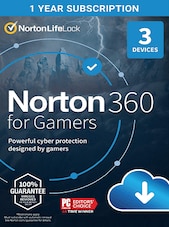 Norton 360 for Gamers (PC, Android, Mac, iOS) 3 Devices, 1 Year - NortonLifeLock Key - EUROPE NortonLifeLock Key EUROPE