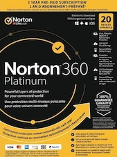 Norton 360 - Platinum PC 1 Year Norton Key CANADA