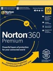 Norton 360 - Premium + 75 GB Cloud Storage PC, Android, Mac, iOS 1 Jahr NortonLifeLock Schlüssel GLOBAL