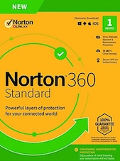 Norton 360 - Standard PC, Android, Mac, iOS 1 jaar NortonLifeLock Sleutel EUROPE