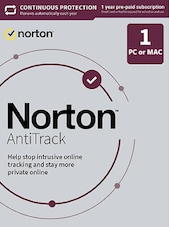 Norton AntiTrack - PC, Mac 1 Yıl NortonLifeLock Anahtar AVRUPA