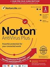 Norton AntiVirus Plus - PC, Mac 1 Yıl NortonLifeLock Anahtar AMERİKA BİRLEŞİK DEVLETLERİ