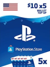 PlayStation Network Gift Card 5x10 USD PSN Chiave STATI UNITI