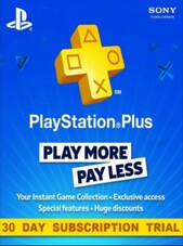 Playstation Plus Trial CARD 30 dni PSN Klucz AMERYKA PÓŁNOCNA